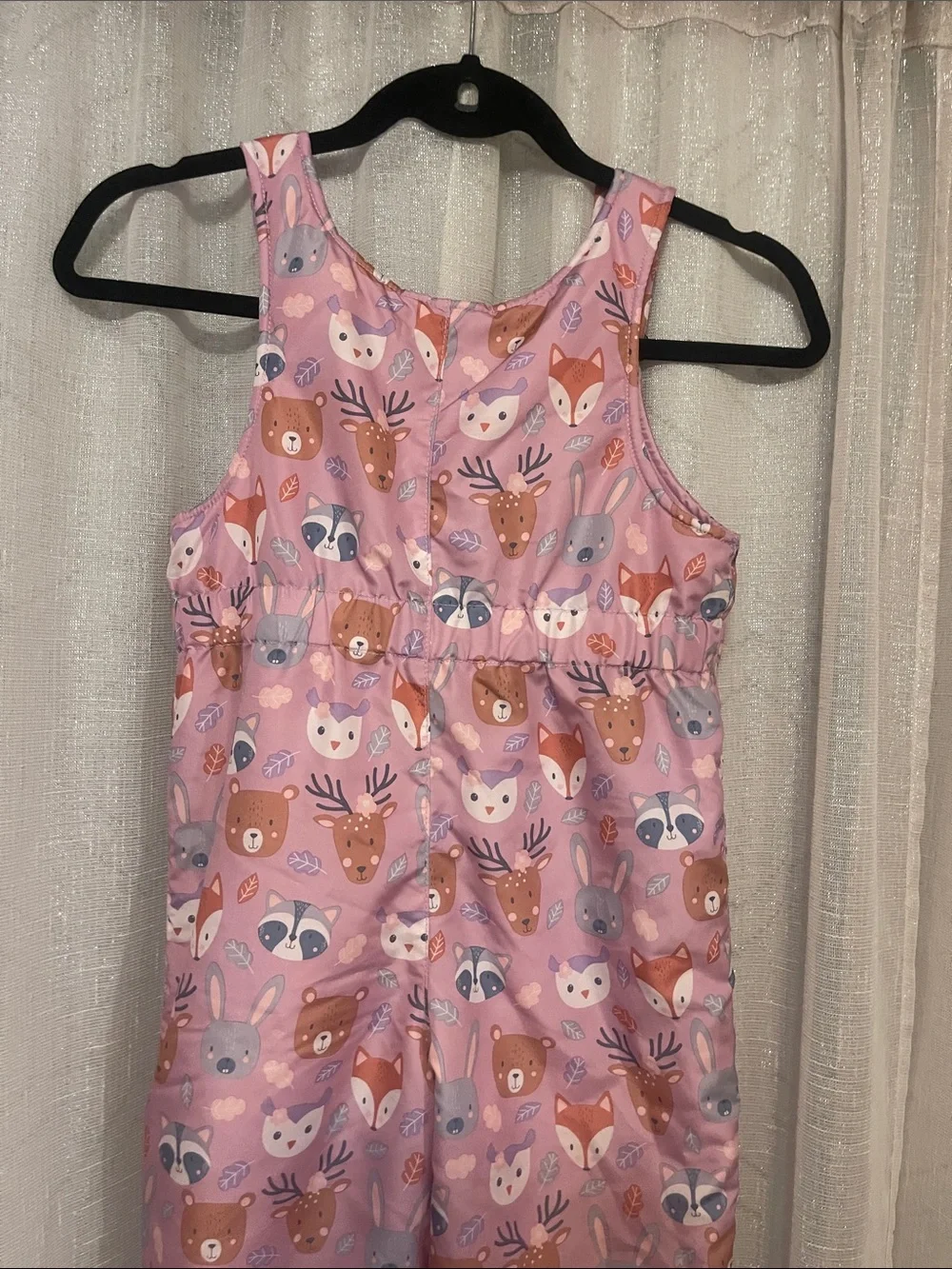The Children's Place Pink Woodland Animal Print Kids Jacket Velcro Strap